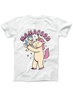 Koszulka Koszulka Damska Mamacorn Biała - Śmieszne T-Shirty z Nadrukami ?