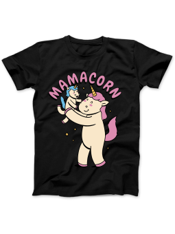 Koszulka Koszulka Damska Mamacorn Czarna - Śmieszne T-Shirty z Nadrukami ?