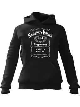 Bluza Męska z kapturem Najlepszy Wujek Czarna - Śmieszne gadżety z Nadrukami ?