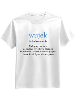 Koszulka Koszulka Męska Wujek Definicja Brat Taty Biała - Śmieszne T-Shirty z Nadrukami ?