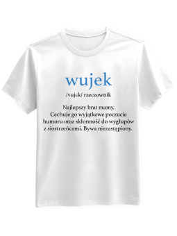 Koszulka Koszulka Męska Wujek Definicja Brat Mamy Biała - Śmieszne T-Shirty z Nadrukami ?