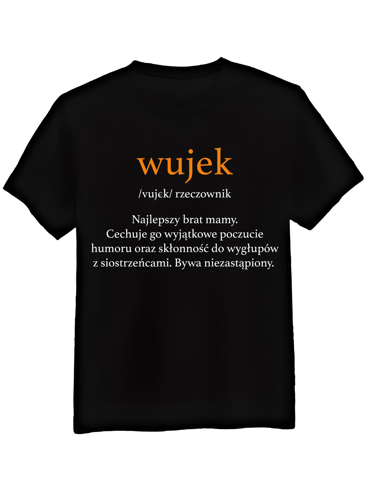 Koszulka Koszulka Męska Wujek Definicja Brat Mamy Czarna - Śmieszne T-Shirty z Nadrukami ?
