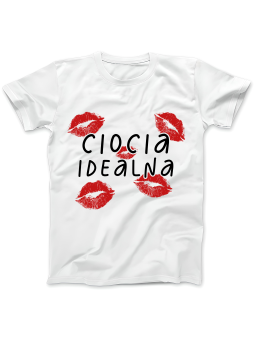 Koszulka Koszulka Damska Ciocia Idealna Biała - Śmieszne T-Shirty z Nadrukami ?