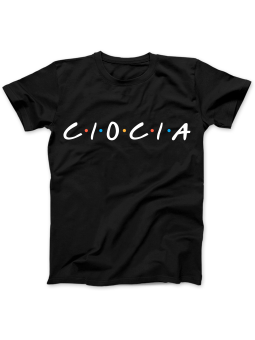 Koszulka Koszulka Damska Ciocia Friends Czarna - Śmieszne T-Shirty z Nadrukami ?