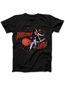 Koszulka Koszulka Damska Pokręcona Ciotka Czarna - Śmieszne T-Shirty z Nadrukami ?