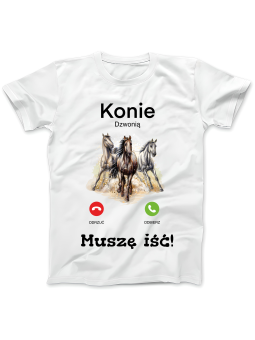 Koszulka Koszulka Damska Konie Dzwonią Biała - Śmieszne T-Shirty z Nadrukami ?
