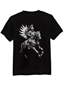 Koszulka Koszulka Męska Husarz Na Koniu Czarna - Śmieszne T-Shirty z Nadrukami ?