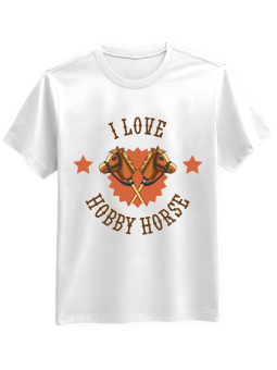 Koszulka Koszulka Męska I Love Hobby Horse Biała - Śmieszne T-Shirty z Nadrukami ?