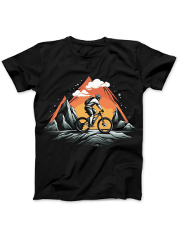 Koszulka Koszulka Damska Góry Na Rowerze Czarna - Śmieszne T-Shirty z Nadrukami ?