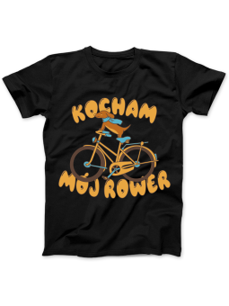 Koszulka Koszulka Damska Kocham Mój Rower Czarna - Śmieszne T-Shirty z Nadrukami ?