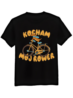 Koszulka Koszulka Męska Kocham Mój Rower Czarna - Śmieszne T-Shirty z Nadrukami ?