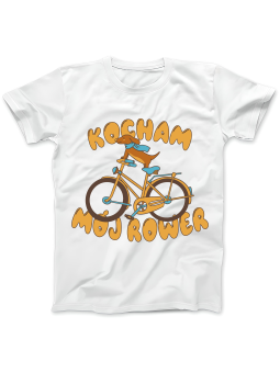 Koszulka Koszulka Damska Kocham Mój Rower Biała - Śmieszne T-Shirty z Nadrukami ?