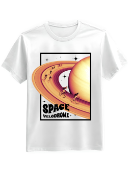 Koszulka Koszulka Męska Space Velodrome Biała - Śmieszne T-Shirty z Nadrukami ?
