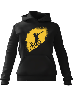 Bluza Damska z kapturem Rower Dab Czarna - Modna Odzież z Nadrukami ?