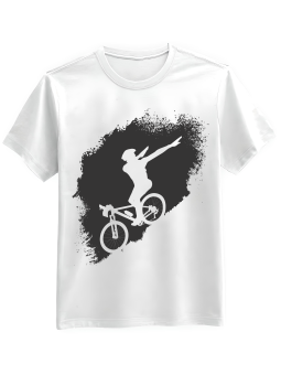 Koszulka Koszulka Męska Rower Dab Biała - Śmieszne T-Shirty z Nadrukami ?