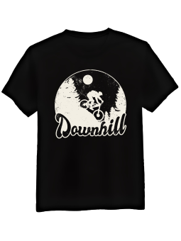 Koszulka Koszulka Męska Vintage Downhill Czarna - Śmieszne T-Shirty z Nadrukami ?