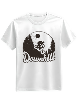 Koszulka Koszulka Męska Vintage Downhill Biała - Śmieszne T-Shirty z Nadrukami ?