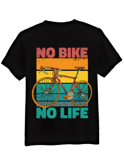 Koszulka Koszulka Męska No Bike No Life Czarna - Śmieszne T-Shirty z Nadrukami ?