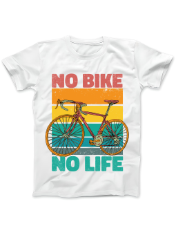 Koszulka Koszulka Damska No Bike No Life Biała - Śmieszne T-Shirty z Nadrukami ?