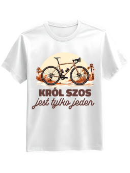 Koszulka Koszulka Męska Król Szos Biała - Śmieszne T-Shirty z Nadrukami ?