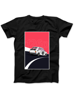 Koszulka Koszulka Damska Fiat 126p Czarna - Śmieszne T-Shirty z Nadrukami ?