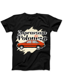 Koszulka Koszulka Damska Zapraszam Do Poloneza Czarna - Śmieszne T-Shirty z Nadrukami ?