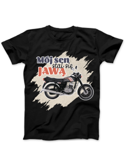 Koszulka Koszulka Damska Mój Sen Stał Się Jawą Czarna - Śmieszne T-Shirty z Nadrukami ?