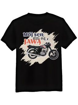 Koszulka Koszulka Męska Mój Sen Stał Się Jawą Czarna - Śmieszne T-Shirty z Nadrukami ?