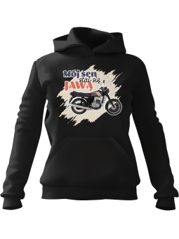 Bluza Męska z kapturem Mój Sen Stał Się Jawą Czarna - Śmieszne gadżety z Nadrukami ?