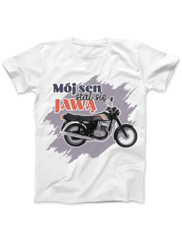 Koszulka Koszulka Damska Mój Sen Stał Się Jawą Biała - Śmieszne T-Shirty z Nadrukami ?