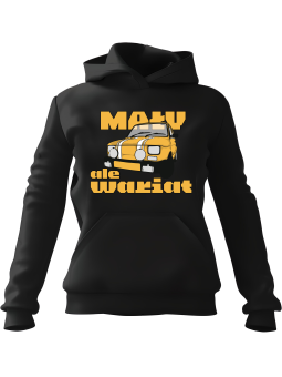 Bluza Męska z kapturem Maluch Wariat Czarna - Śmieszne gadżety z Nadrukami ?