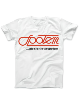 Koszulka Koszulka Damska Społem Ale Się Nie Wyspołem Biała - Śmieszne T-Shirty z Nadrukami ?