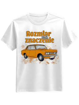 Koszulka Koszulka Męska Fiat Rozmiar Ma Znaczenie Biała - Śmieszne T-Shirty z Nadrukami ?