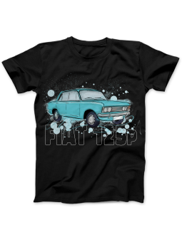 Koszulka Koszulka Damska Fiat 125p Czarna - Śmieszne T-Shirty z Nadrukami ?