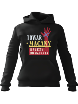 Bluza Męska z kapturem Towar Macany Czarna - Śmieszne gadżety z Nadrukami ?