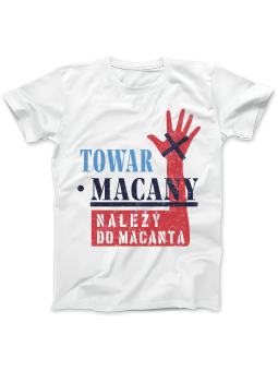 Koszulka Koszulka Damska Towar Macany Biała - Śmieszne T-Shirty z Nadrukami ?