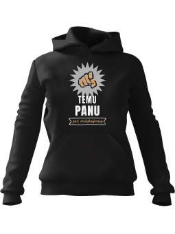 Bluza Damska z kapturem Temu Panu Już Dziękujemy Czarna - Modna Odzież z Nadrukami ?