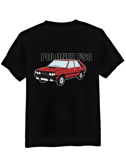 Koszulka Koszulka Męska Polonez FSO Czarna - Śmieszne T-Shirty z Nadrukami ?