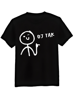 Koszulka Koszulka Męska Oj Tak Czarna - Śmieszne T-Shirty z Nadrukami ?