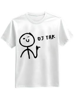 Koszulka Koszulka Męska Oj Tak Biała - Śmieszne T-Shirty z Nadrukami ?