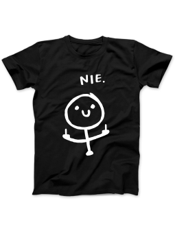 Koszulka Koszulka Damska Patyczak Nie Czarna - Śmieszne T-Shirty z Nadrukami ?