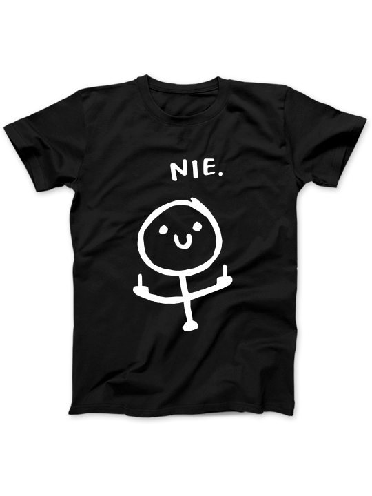 Koszulka Koszulka Damska Patyczak Nie Czarna - Śmieszne T-Shirty z Nadrukami ?