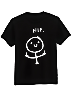 Koszulka Koszulka Męska Patyczak Nie Czarna - Śmieszne T-Shirty z Nadrukami ?