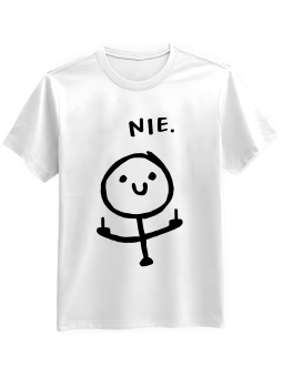 Koszulka Koszulka Męska Patyczak Nie Biała - Śmieszne T-Shirty z Nadrukami ?