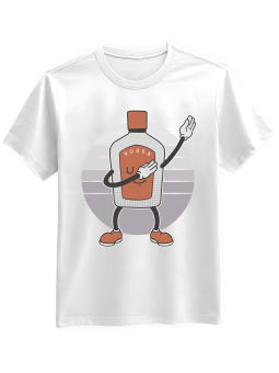 Koszulka Koszulka Męska Vodka DAB Biała - Śmieszne T-Shirty z Nadrukami ?