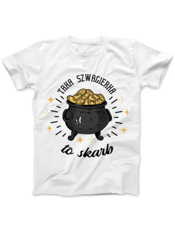 Koszulka Koszulka Damska Taka Szwagierka To Skarb Biała - Śmieszne T-Shirty z Nadrukami ?