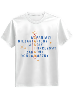 Koszulka Koszulka Męska Sąsiad Krzyżówka Biała - Śmieszne T-Shirty z Nadrukami ?
