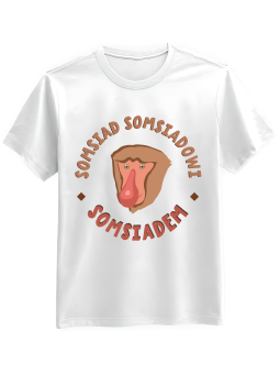 Koszulka Koszulka Męska Somsiad Somsiadowi Somsiadem Biała - Śmieszne T-Shirty z Nadrukami ?