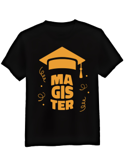 Koszulka Koszulka Męska Magister Czarna - Śmieszne T-Shirty z Nadrukami ?