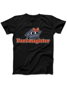 Koszulka Koszulka Damska Pani Magister Czapka Czarna - Śmieszne T-Shirty z Nadrukami ?